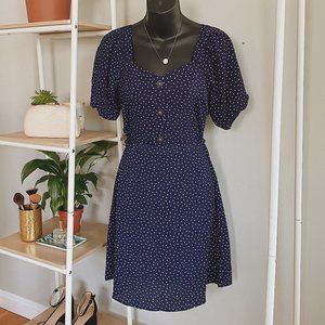 NEW! Blue & White Polka Dot Dress (SM)